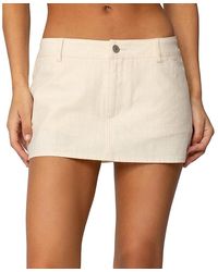 Edikted - Addey Linen Look Mini Skort - Lyst