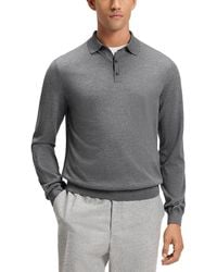 BOSS - Lancione Long Sleeve Polo Shirt - Lyst
