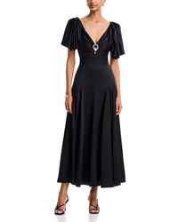 Cinq À Sept - Ambriella Silk Capelet Sleeve Dress - Lyst