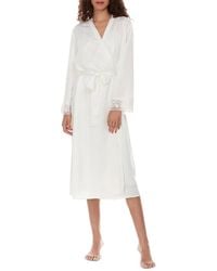 Flora Nikrooz - Showstopper Satin Wrap Robe - Lyst