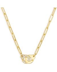 Dinh Van - 18K Menottes Diamond Interlocking Ring Pendant Necklace, 17.7 - Lyst