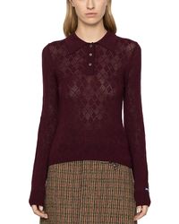 Sea - Jane Argyle Polo Merino Wool Sweater - Lyst