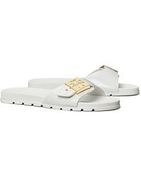 Tory Burch - Slip On Buckled Slide Sandals - Lyst