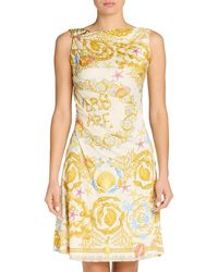 Versace - Underwater Barocco Foulard Dress - Lyst