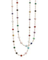 Pasquale Bruni - 18K Figlia Dei Fiori Multi Stone Flower Necklace, 40.5 - Lyst