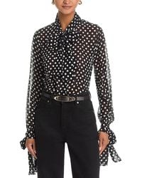 FRAME - The Silk Polka Dot Nouvelle Blouse - Lyst