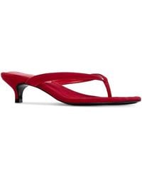 Black Suede Studio - Square Toe Thong Sandals - Lyst