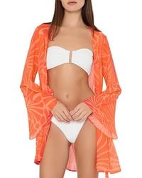 MILLY - Jessie Abstract Kai Print Swim Cover Up - Lyst