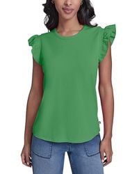 KARL LAGERFELD - Ruffled Solid Top - Lyst