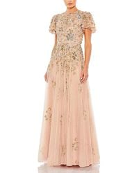 Mac Duggal - Embellished Butterfly Sleeve High Neck Gown - Lyst