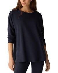 Eileen Fisher - Cozy Brushed Terry Round Neck Long Boxy Top - Lyst
