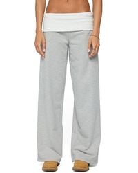 Edikted - Idha Contrast Foldover Baggy Sweatpants - Lyst