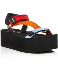 Burberry Patterson Platform Sandals - Multicolor