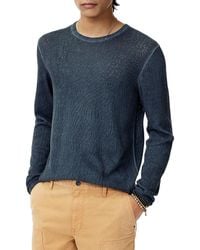 John Varvatos - Camden Mesh Stitch Crew Sweater - Lyst