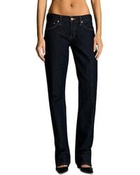 RE/DONE - Kaia Mid Rise Straight Jeans - Lyst