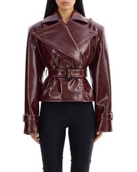 Lamarque - Ladies Belted Faux Leather Jacket - Lyst