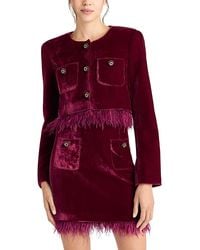 Cinq À Sept - Evelina Feather Hem Jacket - Lyst