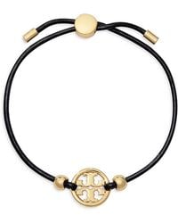 Tory Burch - Miller Logo Charm Color Cord Slider Bracelet - Lyst