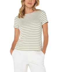 Liverpool Los Angeles - Slim Fit Crewneck Knit Tee - Lyst