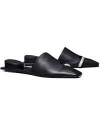 Tory Burch - Pierced Leather Mules - Lyst
