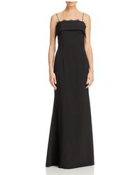 Lyst - Js collections Strapless Floral Evening Gown in Metallic