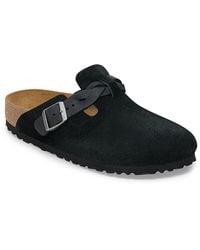 Birkenstock - Boston Braided Suede Leather Clogs - Lyst