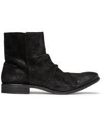 Bottes Chelsea John Varvatos Richard Wide Zip Sharpei Taille US 11.5 (EU 45.5) - Occasion, Cuir Noir