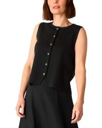 Whistles - Lucy Button Front Knit Tank Top - Lyst