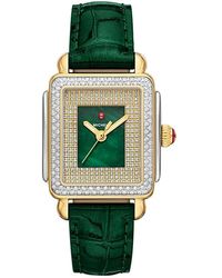 Michele - Special Edition Deco Madison Mid Pave Watch, 29Mm X 31Mm - Lyst