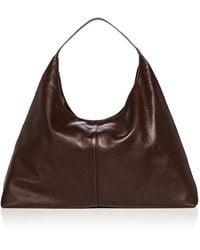 Aqua - Slouchy Leather Hobo Tote - Lyst