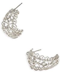 Kendra Scott - Krista Lace Huggie Hoop Earrings - Lyst