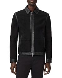 John Varvatos - Jaxon Waxed Suede Jacket - Lyst
