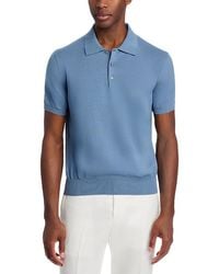 Canali - Egyptian Cotton Knit Polo Shirt - Lyst