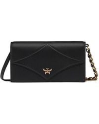 MCM - Diamond Leather Wallet On A Chain - Lyst