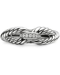 David Yurman - Cable Loop Ring With Diamonds - Lyst