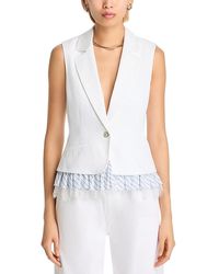 Cinq À Sept - Striped Le Petit Denim Roxie Vest - Lyst