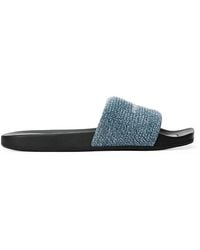 Alexander Wang - Denim Hotfix Pool Slide Sandals - Lyst
