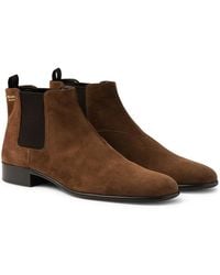 Prada - Suede Booties - Lyst