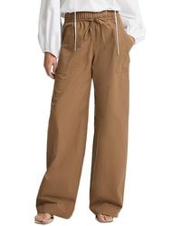 Vince - Mid Rise Cotton Drawstring Pants - Lyst