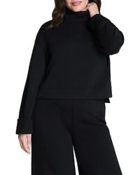 Spanx - Airessentials Cropped Turtleneck Sweatshirt - Lyst