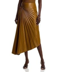 A.L.C. - A. L.C. Tracy Asymmetric Pleated Vegan Leather Skirt - Lyst