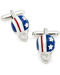 Link Up - American Flag Skull Cufflinks - Lyst