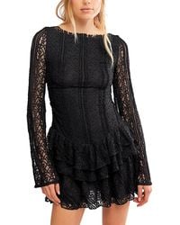 Free People - Tabby Lace Mini Dress - Lyst