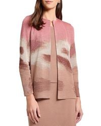 Misook - Heritage Landscape Pattern Knit Jacket - Lyst