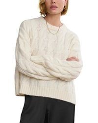 Jenni Kayne - Serena Cable Knit Crewneck Sweater - Lyst