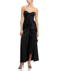 Aqua - Strapless Draped Dress - Lyst