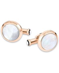 Montblanc - Mother-Of-Pearl Cufflinks - Lyst