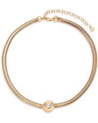 Ettika - Crystal Solitaire Collar Necklace, 15-18 - Lyst