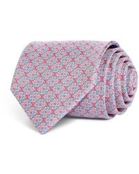 Ferragamo - Silk Classic Gancini Grid Pattern - Lyst