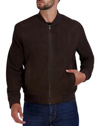Cole Haan - Suede Bomber Jacket - Lyst